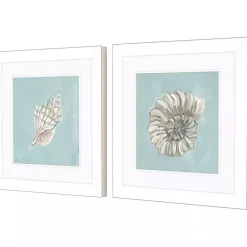 Kirklands Home Ocean Seashells I Framed Art Prints, Set of 2