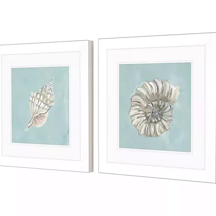 Kirklands Home Ocean Seashells I Framed Art Prints, Set of 2