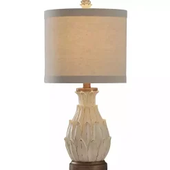 Hot Kirklands Home Off Beige Distressed Artichoke Table Lamp White