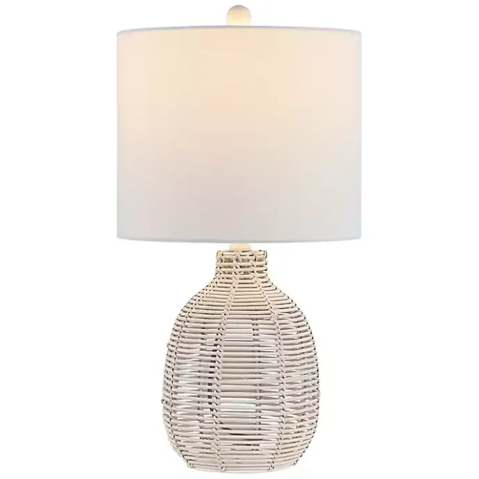 Outlet Kirklands Home Off Rattan Orion Table Lamp White