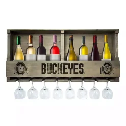 Kirklands Home Ohio State Reclaimed Wood Bar Shelf Gray