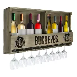 Kirklands Home Ohio State Reclaimed Wood Bar Shelf Gray