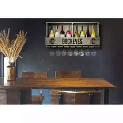 Kirklands Home Ohio State Reclaimed Wood Bar Shelf Gray