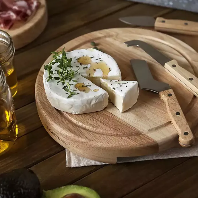 Sale Kirklands Home Ole Miss Cheese Board and Tool Set Tan