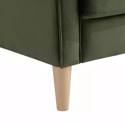 New Kirklands Home Olive Chelsea Modern Loveseat Green