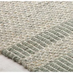 Kirklands Home Olive Striped Border Area Rug Green