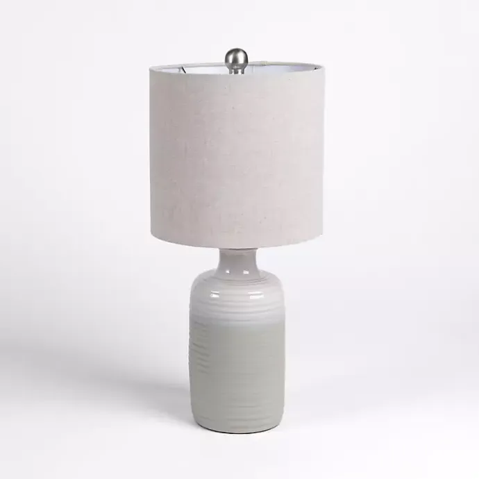 Discount Kirklands Home Ombre Ceramic Table Lamp Gray