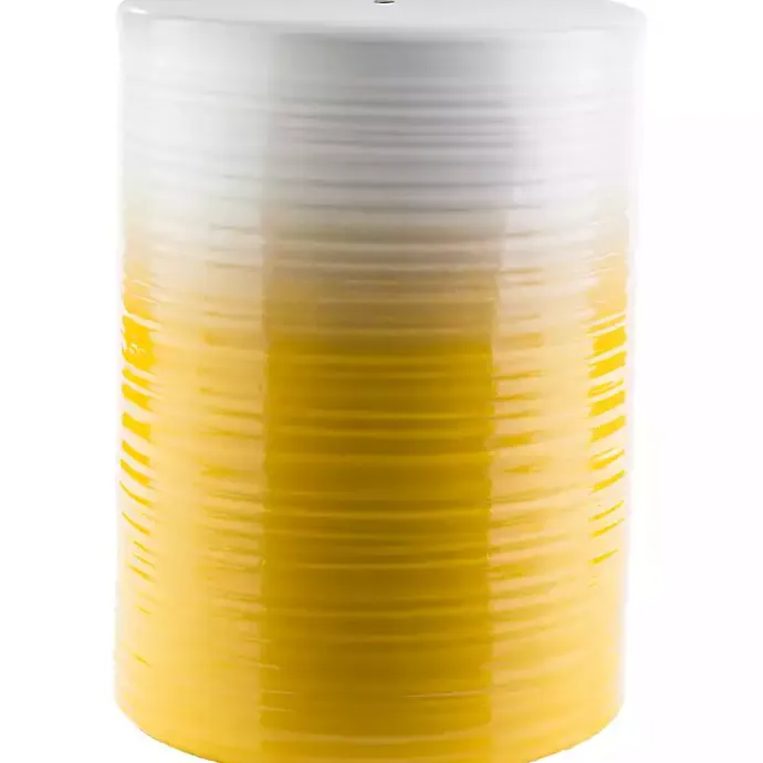 Clearance Kirklands Home Ombre Yellow Ripple Accent Table