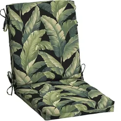 Clearance Kirklands Home Onyx Cebu Luxe Outdoor Dining Chair Cushion Black
