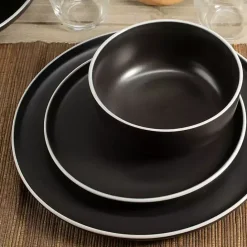 Discount Kirklands Home Onyx Eliza 12-pc. Dinnerware Set Black