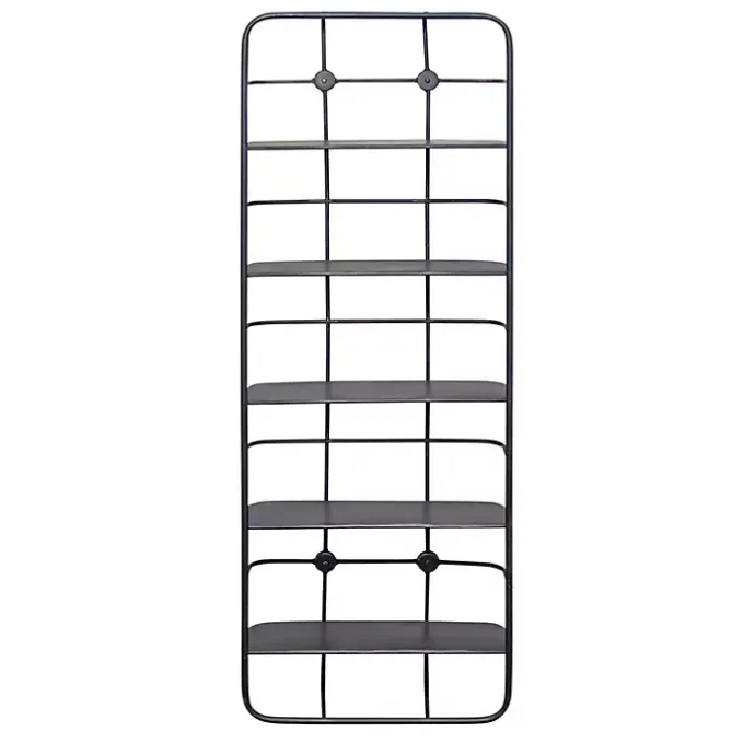 Sale Kirklands Home Onyx Squared Iron Grid Wall Shelves