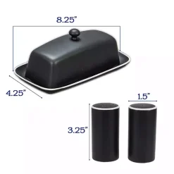 Online Kirklands Home Onyx Stoneware 7-pc. Kitchen Accessories Set Black