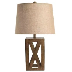 Hot Kirklands Home Open Block Table Lamp Tan