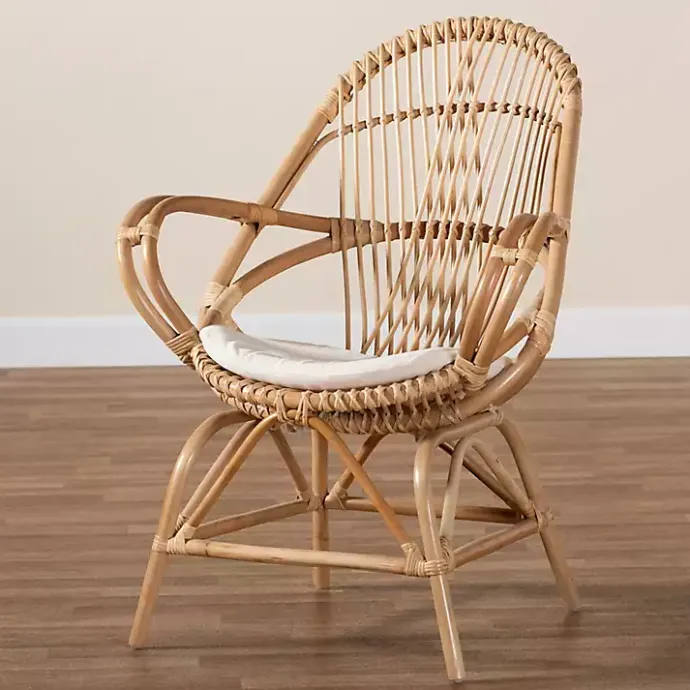 Best Kirklands Home Open Woven Rattan Accent Chair White