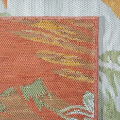 Clearance Kirklands Home Orange & Green Palms Reversible Outdoor Rug, 5x7