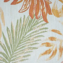 Clearance Kirklands Home Orange & Green Palms Reversible Outdoor Rug, 5x7