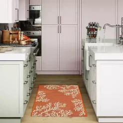 Online Kirklands Home Coral Indoor/Outdoor Rug, 2x3 Orange