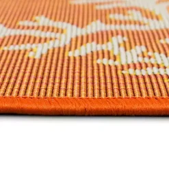 New Kirklands Home Coral Indoor/Outdoor Runner, 1x4 Orange