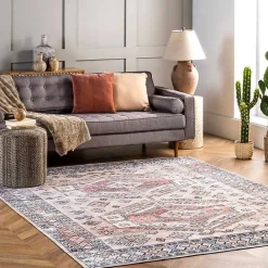 Clearance Kirklands Home Global Motif Washable Area Rug, 3x5 Orange