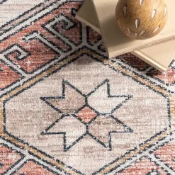 Clearance Kirklands Home Global Motif Washable Area Rug, 3x5 Orange