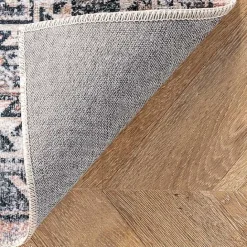 Sale Kirklands Home Orange Global Pattern Washable Area Rug, 4x6