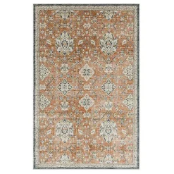 Sale Kirklands Home Granary Floral Area Rug, 6x9 Orange