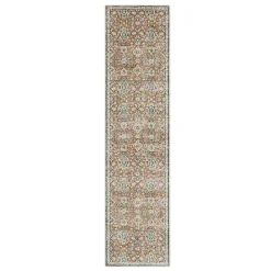 New Kirklands Home Granary Floral Runner, 2x8 Orange