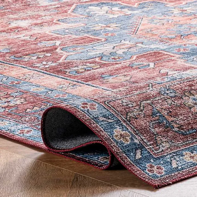 Discount Kirklands Home Orange Medallion Washable Area Rug, 4x6