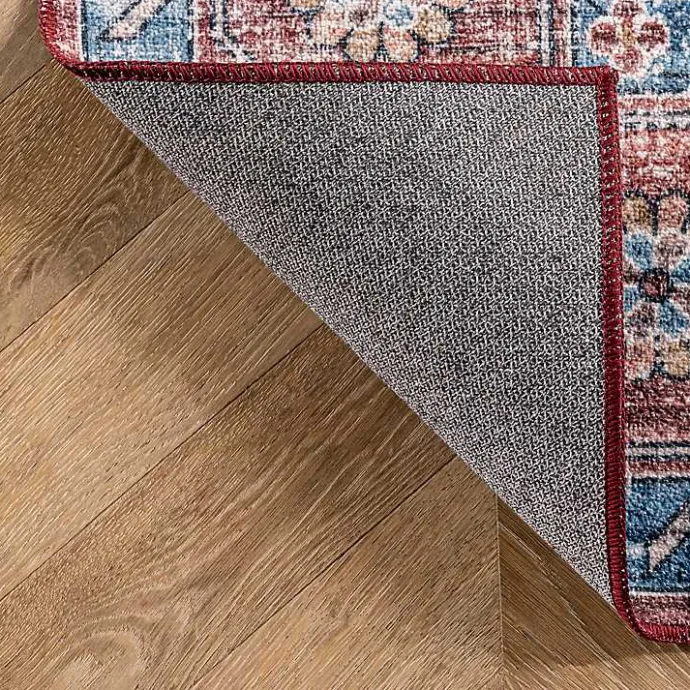 Discount Kirklands Home Orange Medallion Washable Area Rug, 4x6
