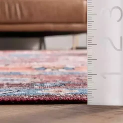 New Kirklands Home Orange Medallion Washable Area Rug, 5x8