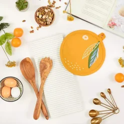 Outlet Kirklands Home Orange 2-pc. Kitchen Towel and Pot Holder Set