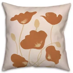 Discount Kirklands Home Orange Poppies Indoor/Outdoor Pillow