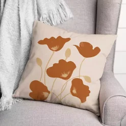 Discount Kirklands Home Orange Poppies Indoor/Outdoor Pillow