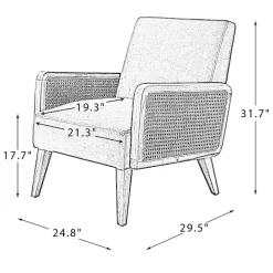 Online Kirklands Home Orange Rattan Accent Chair Yellow