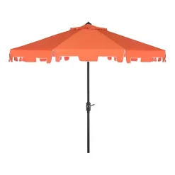 New Kirklands Home Tilt Crank 9 ft. Outdoor Metal Umbrella Orange
