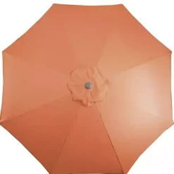 New Kirklands Home Orange Tilt Hand Crank Outdoor Umbrella
