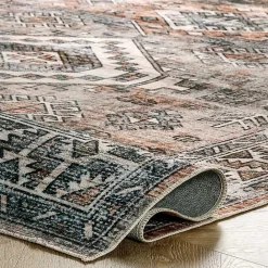 Kirklands Home Orange Tribal Washable Area Rug, 8x10