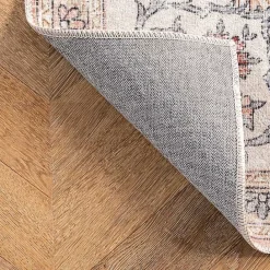 Best Kirklands Home Orange Vintage Floral Washable Area Rug, 5x8