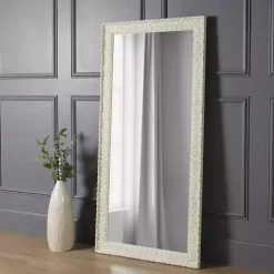 Sale Kirklands Home Ornate Distressed Cream Leaner Mirror