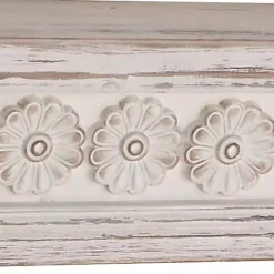 Online Kirklands Home Ornate Farmhouse Wooden Wall Shelf, 28 in. White