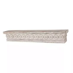 Best Kirklands Home Ornate Farmhouse Wooden Wall Shelf, 36 in.