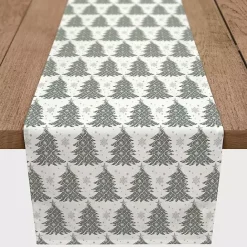 New Kirklands Home Ornate Trees Christmas Runner, 72 in. Green