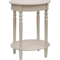 Sale Kirklands Home Oval Antique Accent Table White