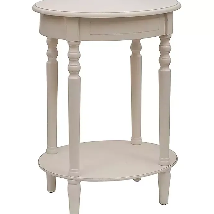 Sale Kirklands Home Oval Antique Accent Table White