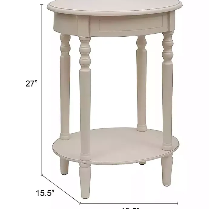 Sale Kirklands Home Oval Antique Accent Table White