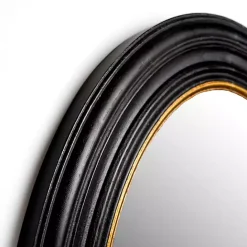 Outlet Kirklands Home Oval Bodiford Black and Gold Wall Mirror