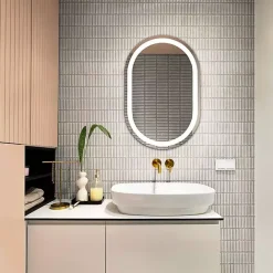 Kirklands Home Oval Crosby LED Wall Mirror