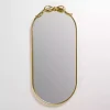 New Kirklands Home Oval Gold Bow Metal Wall Mirror