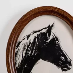 Best Kirklands Home Oval Horse Portrait Framed Art Prints, Set of 2