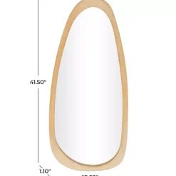 Sale Kirklands Home Oval Natural Wood Wall Mirror